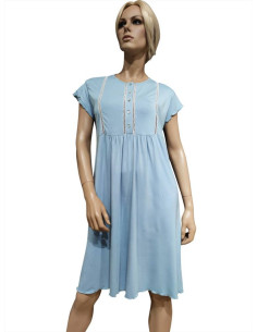 AMALUNA CAMICIA DA NOTTE DONNA SERAFINO MANICA CORTA IN...