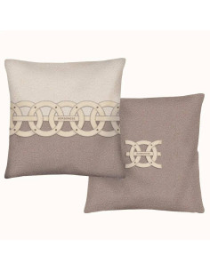 BORBONESE CUSCINO ARREDO DOBULE FACE 45 X 45 CM IN RASO -...