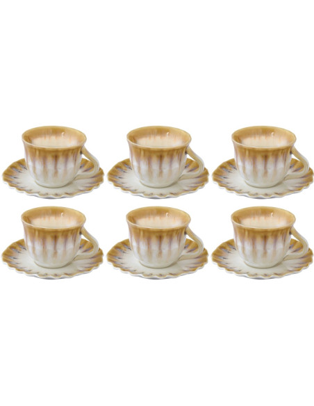 EASY LIFE SET 6 TAZZE CAFFÈ 100 ML CON PIATTINO - OCEANIA