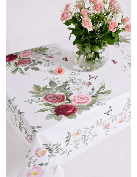 ANNAMRAIA TOVAGLIETTA 100 X 100 CM IN COTONE - ENGLISH GARDEN