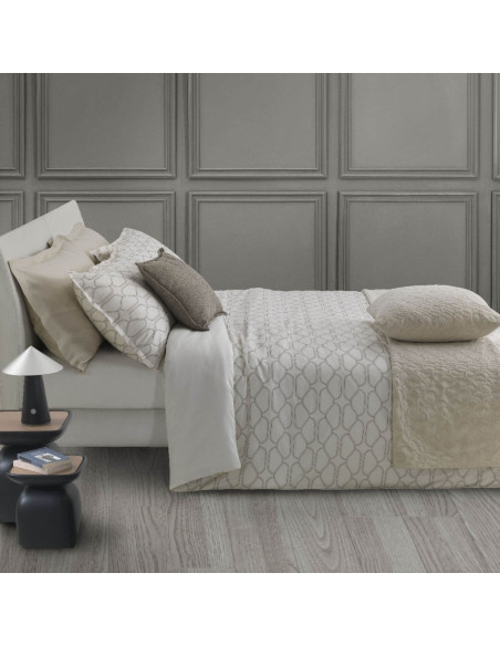 TRUSSARDI COMPLETO LENZUOLA-COPRILETTO 2 PIAZZE IN RASO - BLOOM