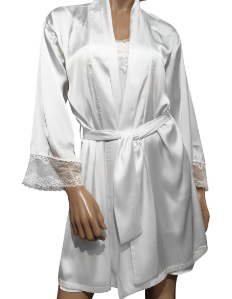 FILO D'ANGELO COMPLETO DONNA LINGERIE IN RASO - PIZZO