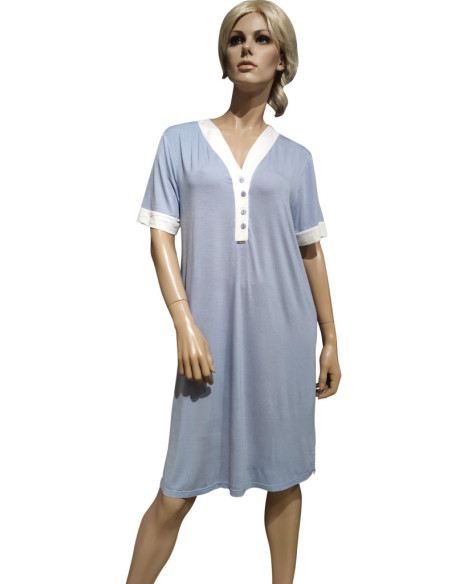 AMADINE CAMICIA DA NOTTE DONNA MEZZA MANICA A SERAFINO IN MICROMODAL