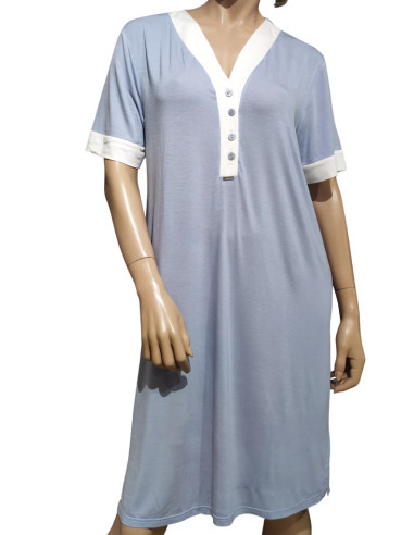 AMADINE CAMICIA DA NOTTE DONNA MEZZA MANICA A...