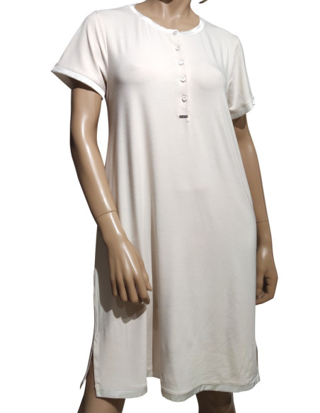 AMADINE CAMICIA DA NOTTE DONNA MEZZA MANICA A SERAFINO IN VISCOSA