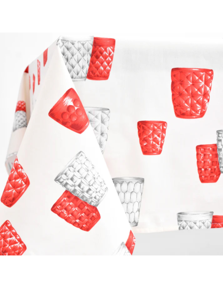 ANNAMARIA TOVAGLIA RETTANGOLARE STAMPATA - BICCHIERI