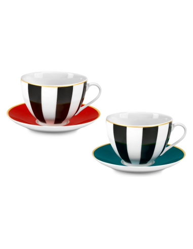 FADE SET 2 TAZZE COLAZIONE 370 ML CON PIATTINO...