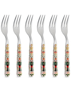 NEVA SET 6 FORCHETTINE DOLCE NATALIZIE - SCHIACCIANOCI