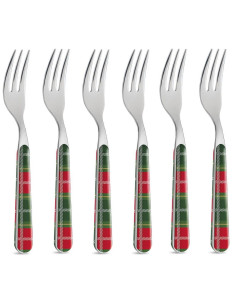 NEVA SET 6 FORCHETTINE DOLCE NATALIZIE - TARTAN