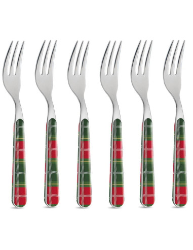 NEVA SET 6 FORCHETTINE DOLCE NATALIZIE - TARTAN