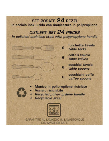 NEVA SERVIZIO POSATE 24 PZ - ROMANTICA