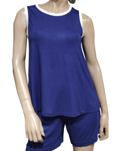 AMADINE PIGIAMA DONNA SPALLA LARGA E PANTALONE CORTO IN... 2