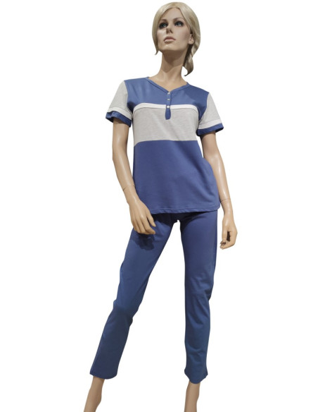 MANAM PIGIAMA DONNA SERAFINO, MEZZA MANICA E PANTALONE