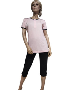 MANAM PIGIAMA DONNA SERAFINO, MEZZA MANICA E PANTALONCINO