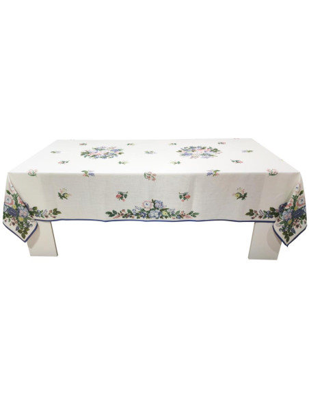 DEA TOVAGLIA 12 POSTI TAVOLA IN LINO CON TOVAGLIOLI - IL GIARDINO