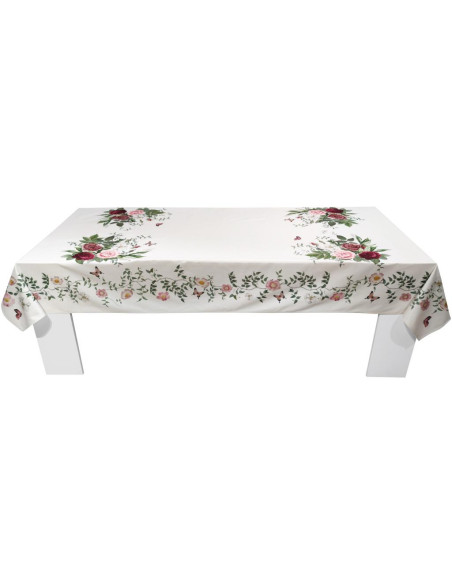 ANNAMARIA TOVAGLIA RETTANGOLARE STAMPATA IN COTONE - ENGLISH GARDEN