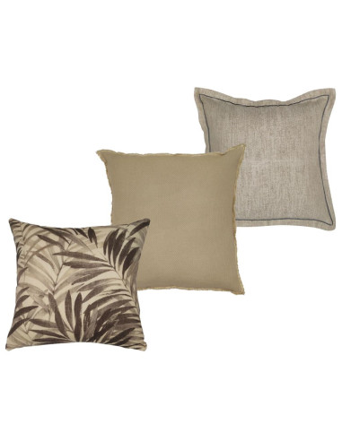 DAVID SET 3 CUSCINI ARREDO IN PURO COTONE
