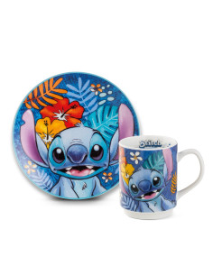 EGAN SET COLAZIONE PIATTINO Ø 19 CM + MUG 350 ML - STITCH