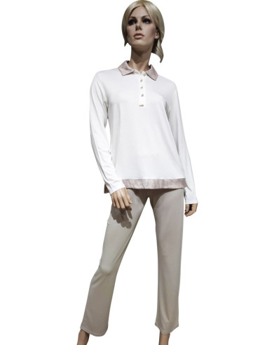 AMADINE PIGIAMA DONNA SERAFINO, MANICA LUNGA E...