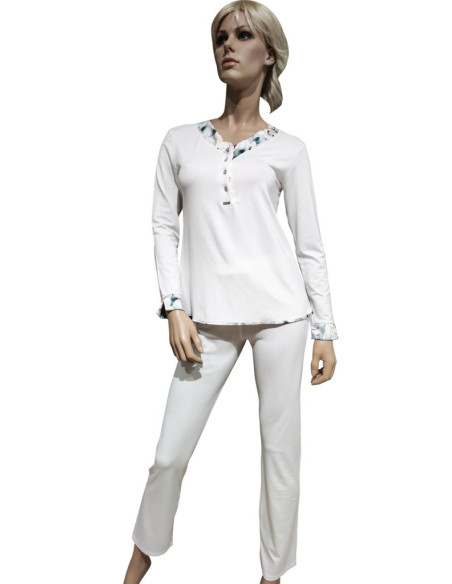 AMADINE PIGIAMA DONNA SERAFINO, MANICA LUNGA E PANTALONE