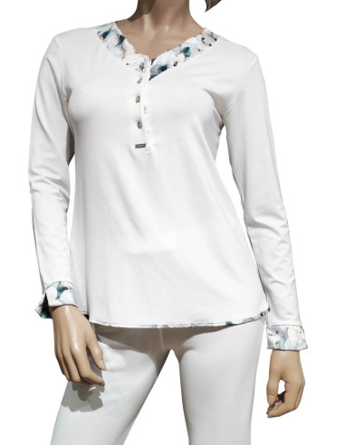 AMADINE PIGIAMA DONNA SERAFINO, MANICA LUNGA E...