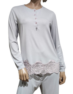 AMADINE PIGIAMA DONNA SERAFINO, MANICA LUNGA E PANTALONE 2