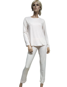 AMADINE PIGIAMA DONNA GIROGOLA, MANICA LUNGA E PANTALONE