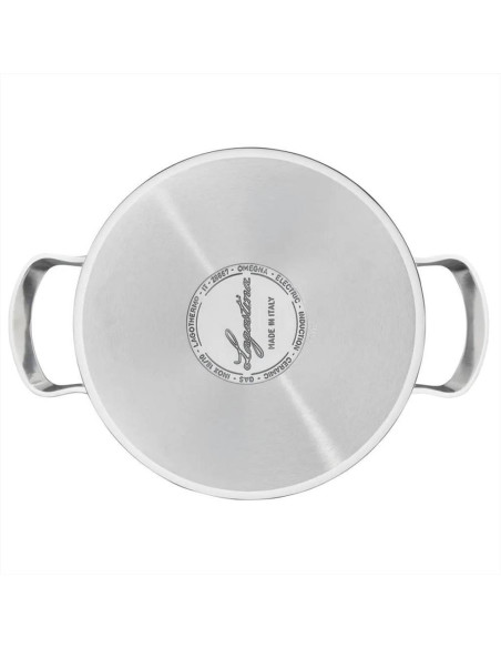 LAGOSTINA CASSERUOLA BASSA 2 MANICI CON COPERCHIO - ICONA GREEN