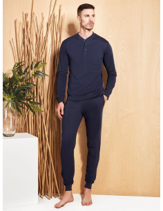 QBO PIGIAMA UOMO SERAFINO MANICA LUNGA E PANTALONE LUNGO