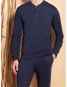 QBO PIGIAMA UOMO SERAFINO MANICA LUNGA E PANTALONE LUNGO 2