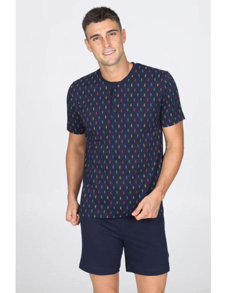 JULIPET PIGIAMA UOMO SERAFINO MANICA CORTA E PANTALONE CORTO - SARONNO