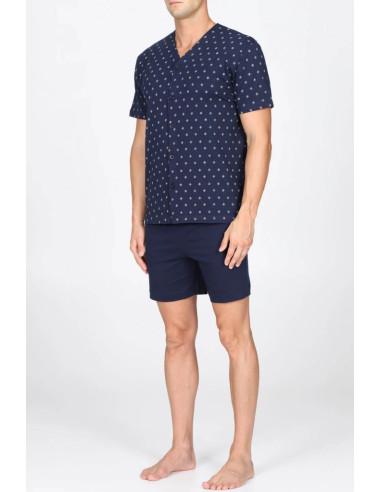 JULIPET PIGIAMA UOMO APERTO MANICA CORTA E...