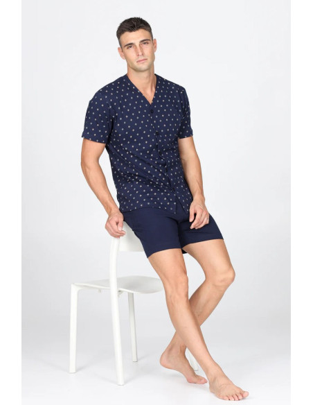 JULIPET PIGIAMA UOMO APERTO MANICA CORTA E PANTALONE CORTO - SONDRIO
