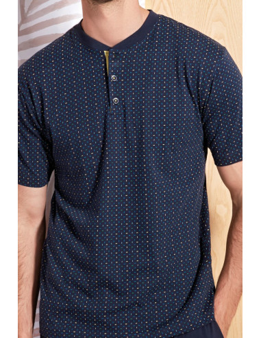 QBO PIGIAMA UOMO SERAFINO, MEZZA MANICA E...