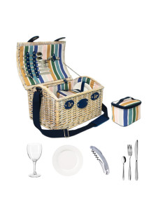 WD LIFESTYLE CESTINO DA PICNIC PER 2 PERSONE IN VIMINI