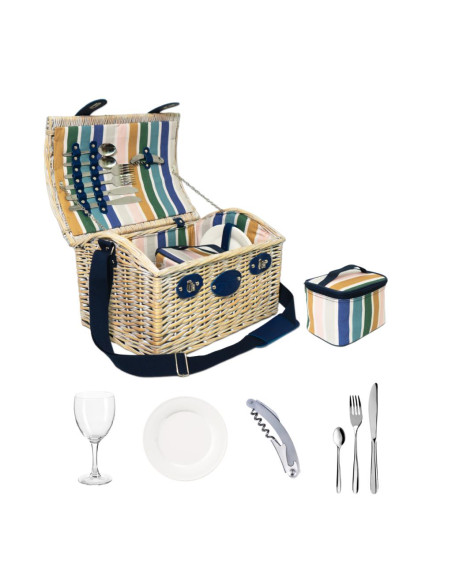 WD LIFESTYLE CESTINO DA PICNIC PER 2 PERSONE IN VIMINI