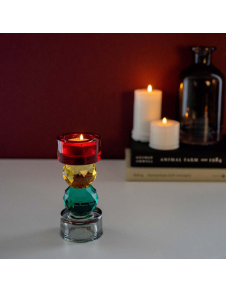 WD LIFESTYLE PORTA CANDELA 6 X 14.5 CM EFFETTO DIAMANTE