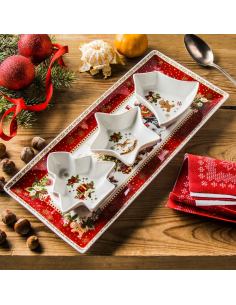 EASY LIFE SET APERITIVO 3 CIOTOLINE SU VASSOIO 36X16 CM -... 2