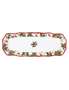 EASY LIFE PIATTO RETTANGOLARE 37 X 14 CM - CHRISTMAS BERRIES