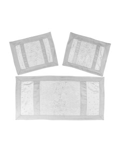 DAVID TRIS CENTRINI IN PIZZO DI TULLE RICAMATO