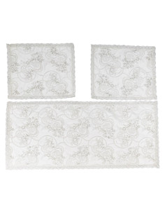 DAVID TRIS CENTRINI IN PIZZO DI TULLE RICAMATO