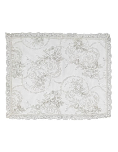 DAVID TRIS CENTRINI IN PIZZO DI TULLE RICAMATO