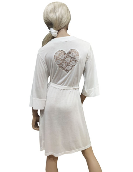 DOLCI CHICCHE VESTAGLIA DONNA DA CAMERA A KIMONO CON PIZZO