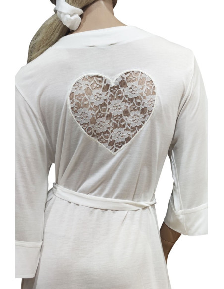 DOLCI CHICCHE VESTAGLIA DONNA DA CAMERA A KIMONO CON PIZZO