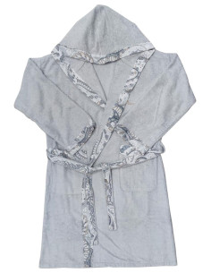 ETRO ACCAPPATOIO CON CAPPUCCIO CON BANDA IN RASO