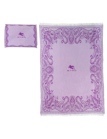 ETRO PLAID DA VIAGGIO 105 X 160 CM CON CUSCINO 41 X 63 CM