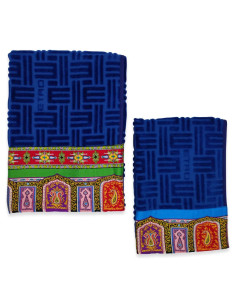 ETRO SET 2 ASCIUGAMANI VISO E OSPITE IN SPUGNA DI COTONE