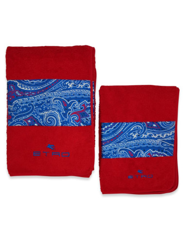 ETRO SET 2 ASCIUGAMANI VISO E OSPITE IN SPUGNA...