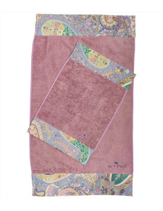 ETRO SET 2 ASCIUGAMANI VISO E OSPITE IN SPUGNA DI COTONE...