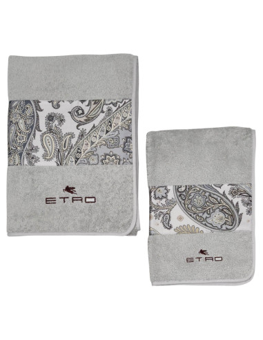 ETRO SET 2 ASCIUGAMANI VISO E OSPITE IN SPUGNA...